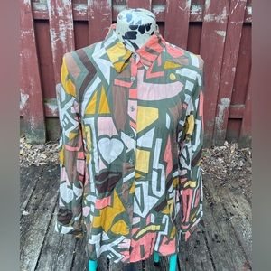 Size Large Pop Art Button Down Shirt
